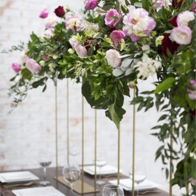 flowers high on table